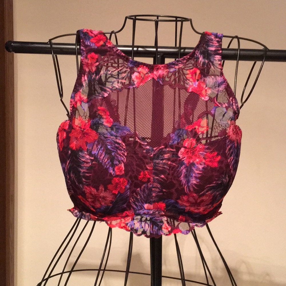 Pink by Victoria secret Floral lace bralette ❣️